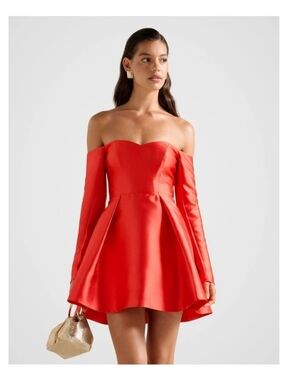 NWT Forever New Annie A-Line Mini Dress in Red Sz 6